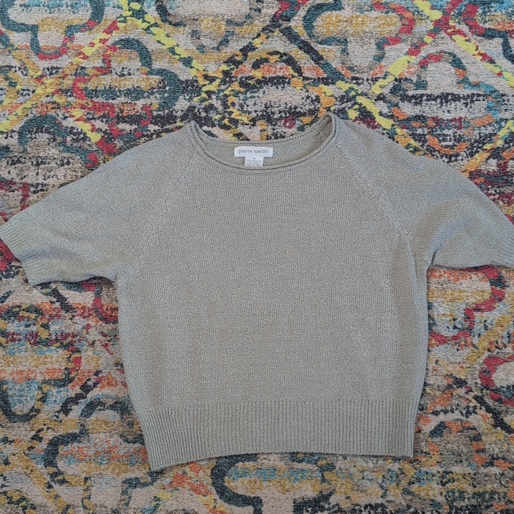 Pierre Cardin Short Sleeve Knit Sweater Medium